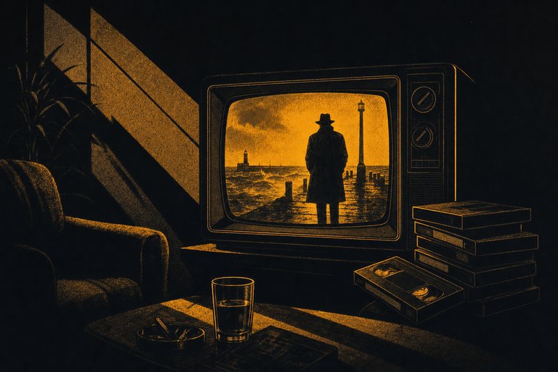 Fernseher mit Krimi-Silhouette – die deutschen Krimi-Serien